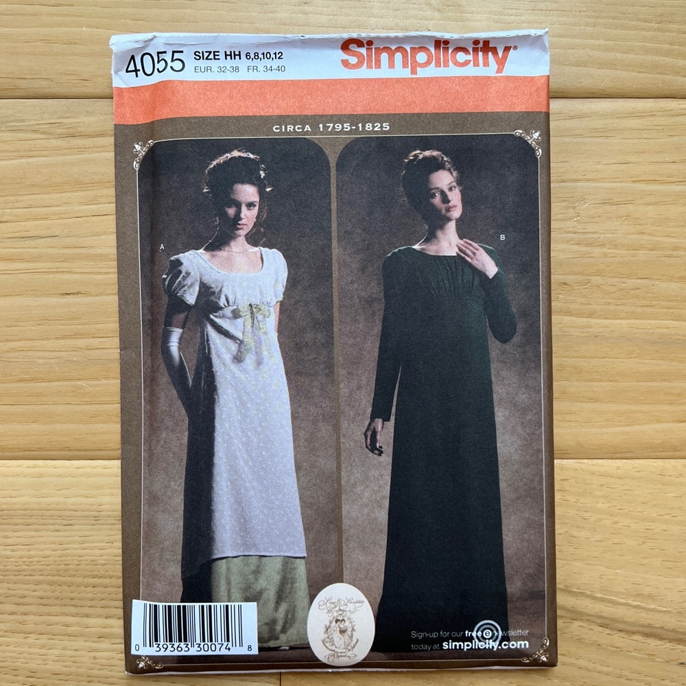 Simplicity 4055, sewing pattern, sizes 6-12